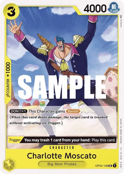 Charlotte Moscato OP04-108 One Piece card from Kingdoms of Intrigue