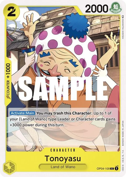Tonoyasu OP04-109 One Piece card from Kingdoms of Intrigue
