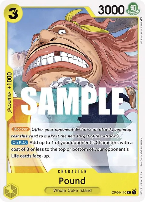 Pound OP04-110 One Piece card from Kingdoms of Intrigue