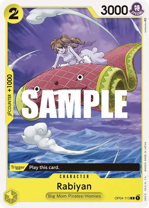 Rabiyan OP04-113 One Piece card from Kingdoms of Intrigue