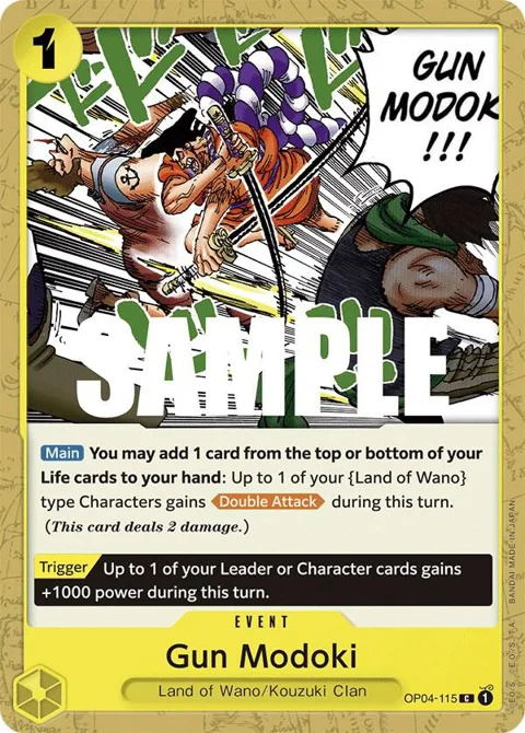 Gun Modoki OP04-115 One Piece card from Kingdoms of Intrigue