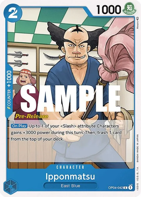 Ipponmatsu OP04-042 Pre-Release One Piece card from Kingdoms of Intrigue Pre-Release Cards