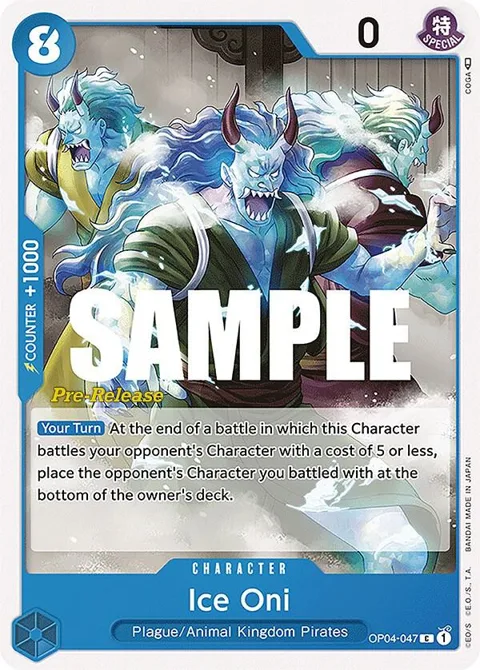 Ice Oni OP04-047 Pre-Release One Piece card from Kingdoms of Intrigue Pre-Release Cards