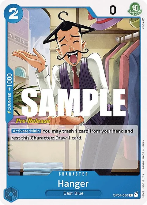 Hanger OP04-050 Pre-Release One Piece card from Kingdoms of Intrigue Pre-Release Cards