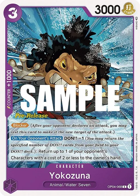 Yokozuna OP04-068 Pre-Release One Piece card from Kingdoms of Intrigue Pre-Release Cards