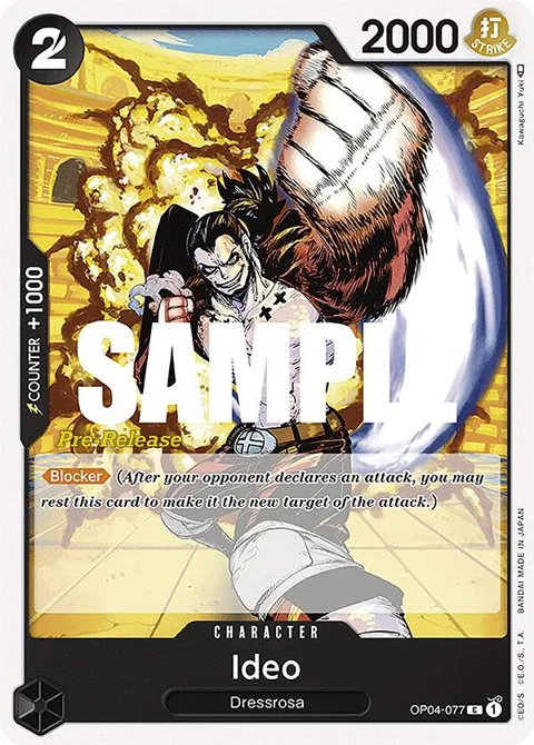 Ideo OP04-077 Pre-Release One Piece card from Kingdoms of Intrigue Pre-Release Cards