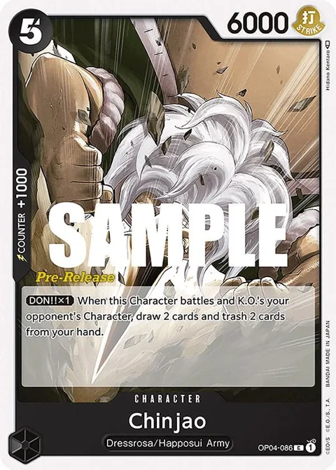 Chinjao OP04-086 Pre-Release One Piece card from Kingdoms of Intrigue Pre-Release Cards