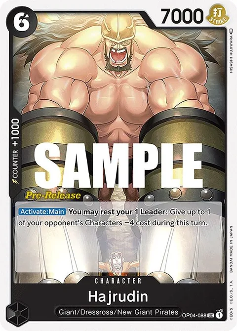Hajrudin OP04-088 Pre-Release One Piece card from Kingdoms of Intrigue Pre-Release Cards