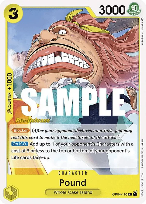Pound OP04-110 Pre-Release One Piece card from Kingdoms of Intrigue Pre-Release Cards