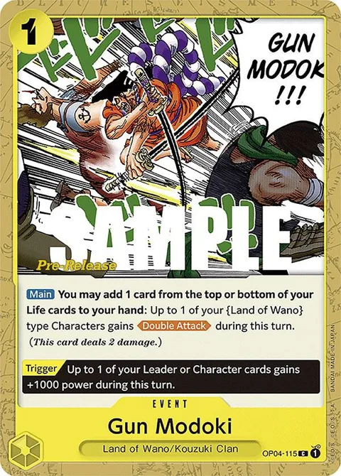Gun Modoki OP04-115 Pre-Release One Piece card from Kingdoms of Intrigue Pre-Release Cards