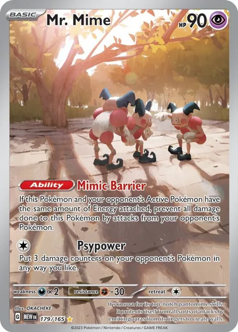Mr. Mime #179/165 Holofoil Pokémon card from Scarlet & Violet 151