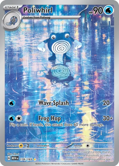 Poliwhirl #176/165 Holofoil Pokémon card from Scarlet & Violet 151