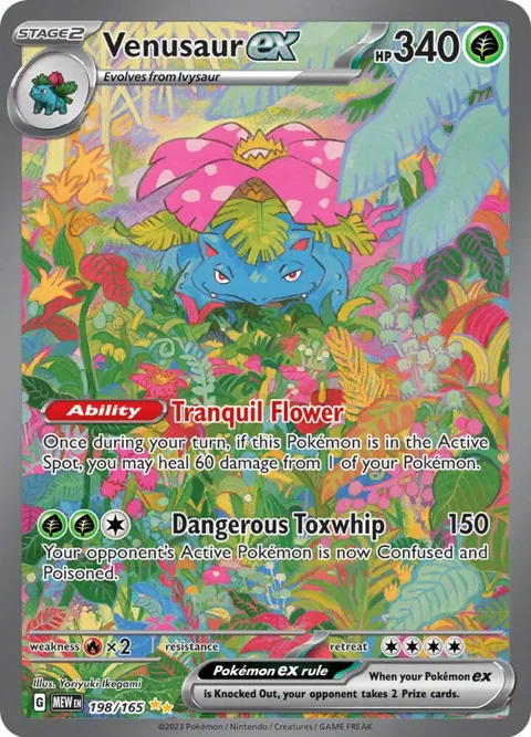 Venusaur ex #198/165 Holofoil Pokémon card from Scarlet & Violet 151