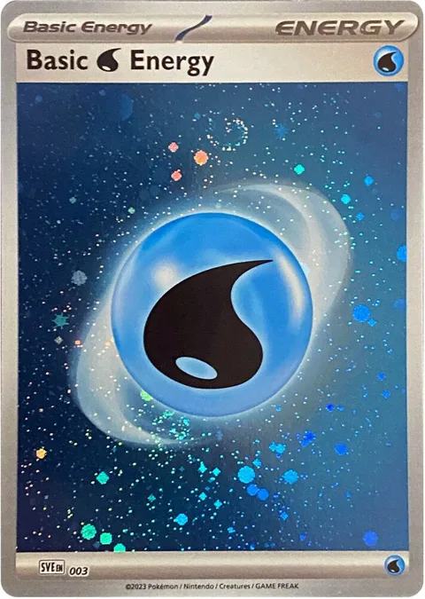 Basic Water Energy Cosmos Holo #003 Holofoil Pokémon card from Scarlet & Violet Energies