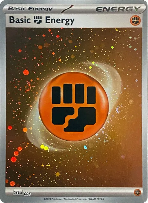 Basic Fighting Energy Cosmos Holo #006 Holofoil Pokémon card from Scarlet & Violet Energies