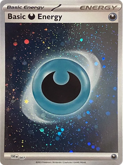 Basic Darkness Energy Cosmos Holo #007 Holofoil Pokémon card from Scarlet & Violet Energies