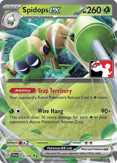 Spidops ex #019/198 Holofoil Pokémon card from Prize Pack Series Cards