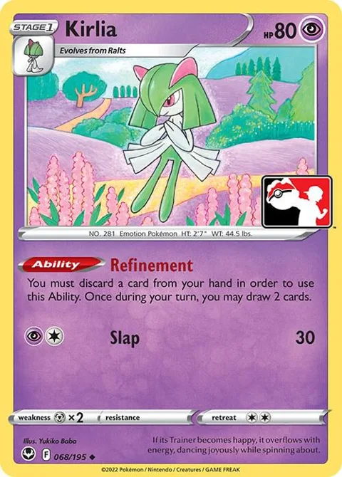 Kirlia #068/195 Pokémon card from Prize Pack Series Cards