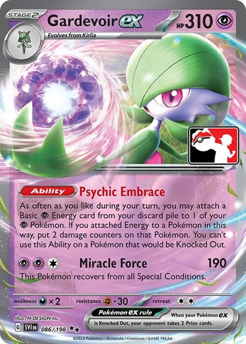 Gardevoir ex #086/198 Holofoil Pokémon card from Prize Pack Series Cards