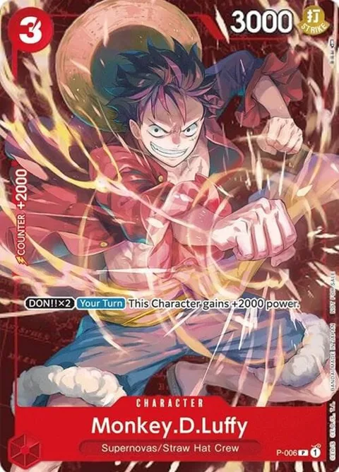 Monkey.D.Luffy Retail Promo P-006 One Piece card from One Piece Promotion Cards