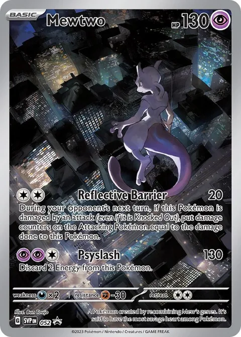 Mewtwo #052 Holofoil Pokémon card from Scarlet & Violet Promo Cards