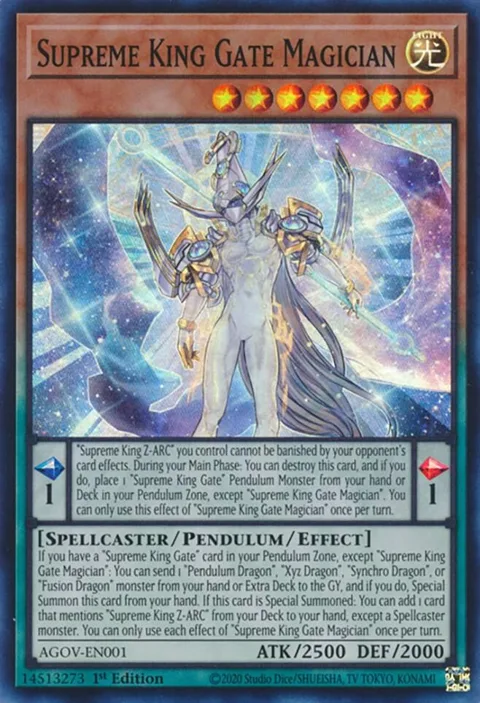 Supreme King Gate Magician AGOV-EN001 Yu-Gi-Oh card from Age of Overlord