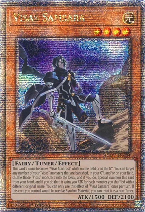 Visas Samsara Quarter Century Secret Rare AGOV-EN004 Yu-Gi-Oh card from Age of Overlord