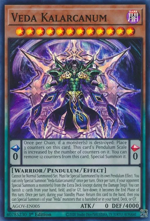 Veda Kalarcanum AGOV-EN005 Yu-Gi-Oh card from Age of Overlord