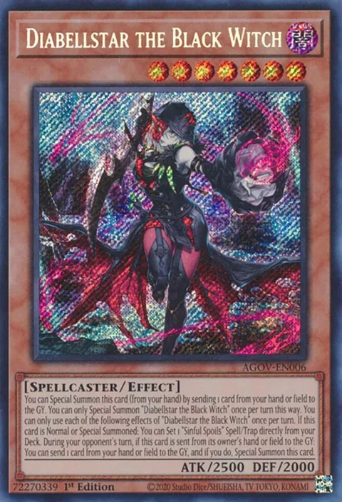 Diabellstar the Black Witch AGOV-EN006 Yu-Gi-Oh card from Age of Overlord