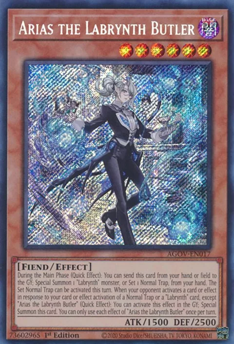 Arias the Labrynth Butler AGOV-EN017 Yu-Gi-Oh card from Age of Overlord