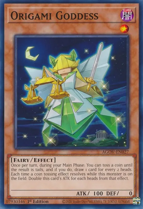 Origami Goddess AGOV-EN027 Yu-Gi-Oh card from Age of Overlord