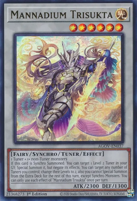 Mannadium Trisukta AGOV-EN037 Yu-Gi-Oh card from Age of Overlord