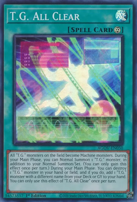 T.G. All Clear AGOV-EN050 Yu-Gi-Oh card from Age of Overlord