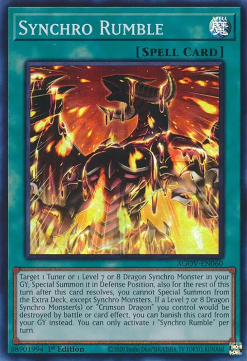 Synchro Rumble AGOV-EN060 Yu-Gi-Oh card from Age of Overlord