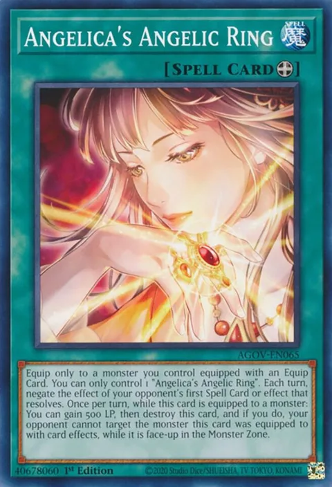 Angelica's Angelic Ring AGOV-EN065 Yu-Gi-Oh card from Age of Overlord