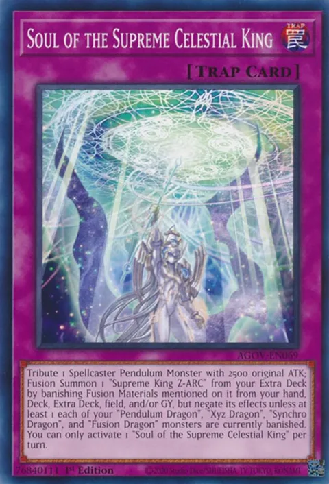 Soul of the Supreme Celestial King AGOV-EN069 Yu-Gi-Oh card from Age of Overlord