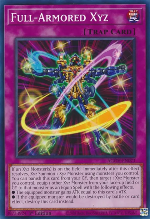 Full-Armored Xyz AGOV-EN071 Yu-Gi-Oh card from Age of Overlord