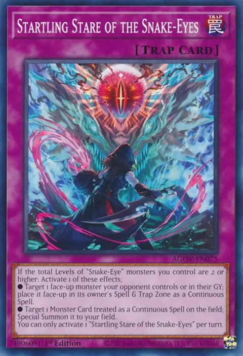Startling Stare of the Snake-Eyes AGOV-EN075 Yu-Gi-Oh card from Age of Overlord