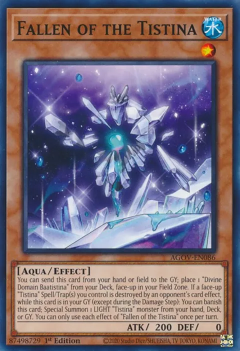 Fallen of the Tistina AGOV-EN086 Yu-Gi-Oh card from Age of Overlord