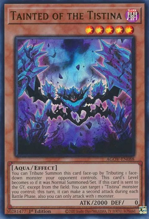 Tainted of the Tistina AGOV-EN088 Yu-Gi-Oh card from Age of Overlord
