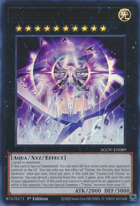 Tistina, the Divinity that Defies Darkness AGOV-EN089 Yu-Gi-Oh card from Age of Overlord