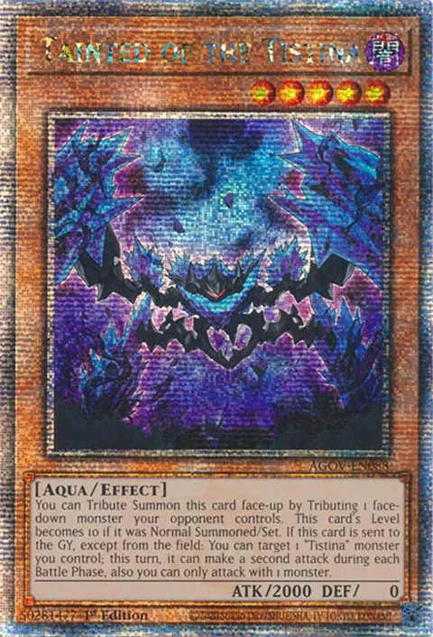Tainted of the Tistina Quarter Century Secret Rare AGOV-EN088 Yu-Gi-Oh card from Age of Overlord