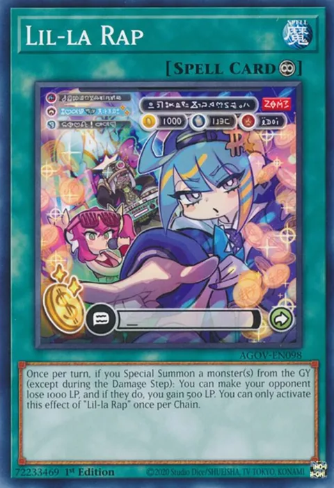 Lil-la Rap AGOV-EN098 Yu-Gi-Oh card from Age of Overlord