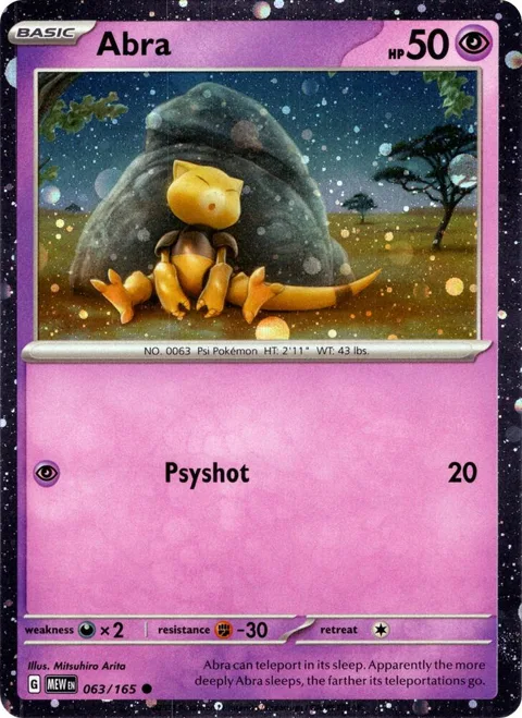 Abra - 063/165 Cosmos Holo #063/165 Holofoil Pokémon card from Miscellaneous Cards & Products