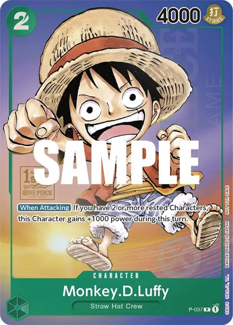 Monkey.D.Luffy 1st Anniversary Tournament P-037 One Piece card from One Piece Promotion Cards