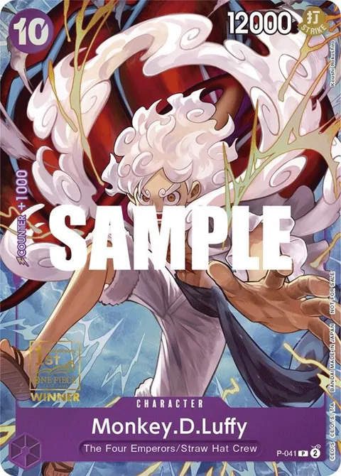 Monkey.D.Luffy 1st Anniversary Tournament P-041 One Piece card from One Piece Promotion Cards