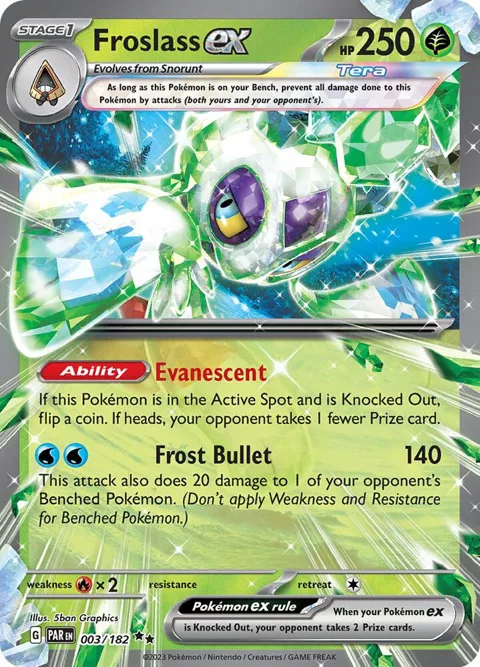 Froslass ex #003/182 Holofoil Pokémon card from Paradox Rift