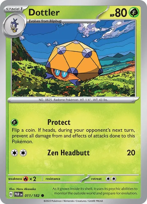 Dottler #011/182 Pokémon card from Paradox Rift