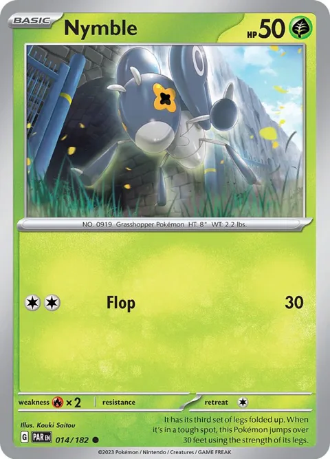 Nymble #014/182 Pokémon card from Paradox Rift