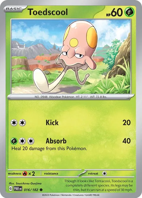 Toedscool #016/182 Pokémon card from Paradox Rift